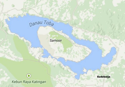 Map of Lake Toba
